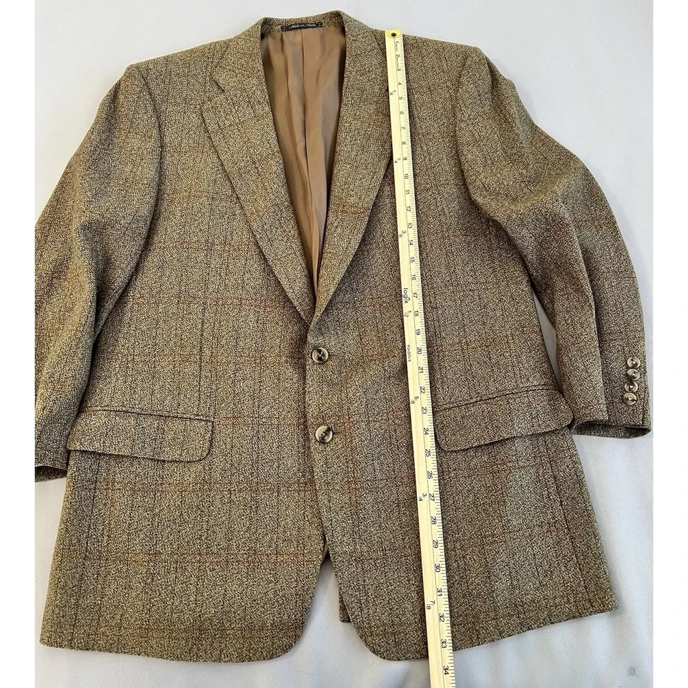 Ermenegildo Zegna Blazer Men's Tan Brown Sport Jacket Made Italy Paul Simon Wool